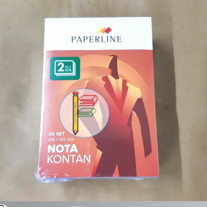 Nota Bon Kontan 2 Rangkap 2 Ply Kecil Paperline per pack 10 Buku
