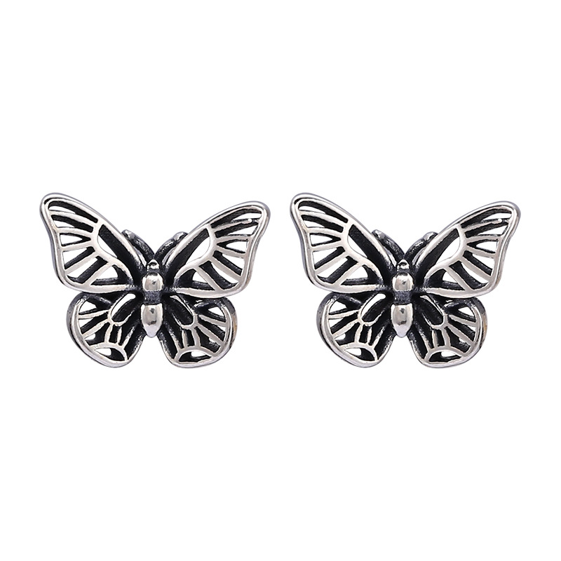 Butterfly Earrings Retro Dark Simple