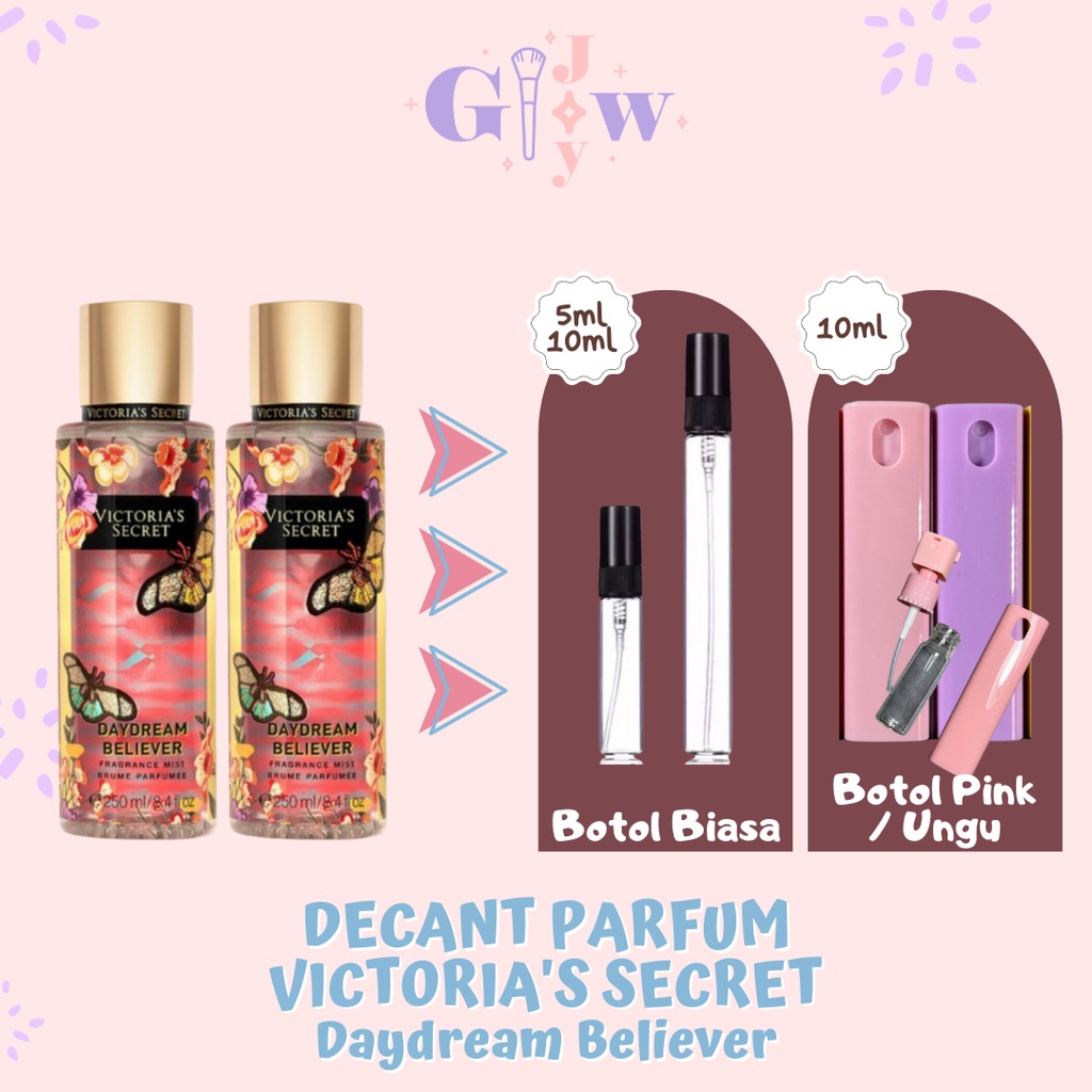 VICTORIA'S SECRET (Decant Parfum) Daydream Believer Body Fine Fragrance Mist VS parfum badan tubuh wangi tahan lama murah bpom share in jar bottle harum seharian day dream