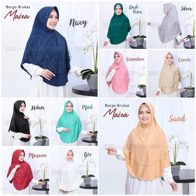 Hijab Bergo Brukat Maiza