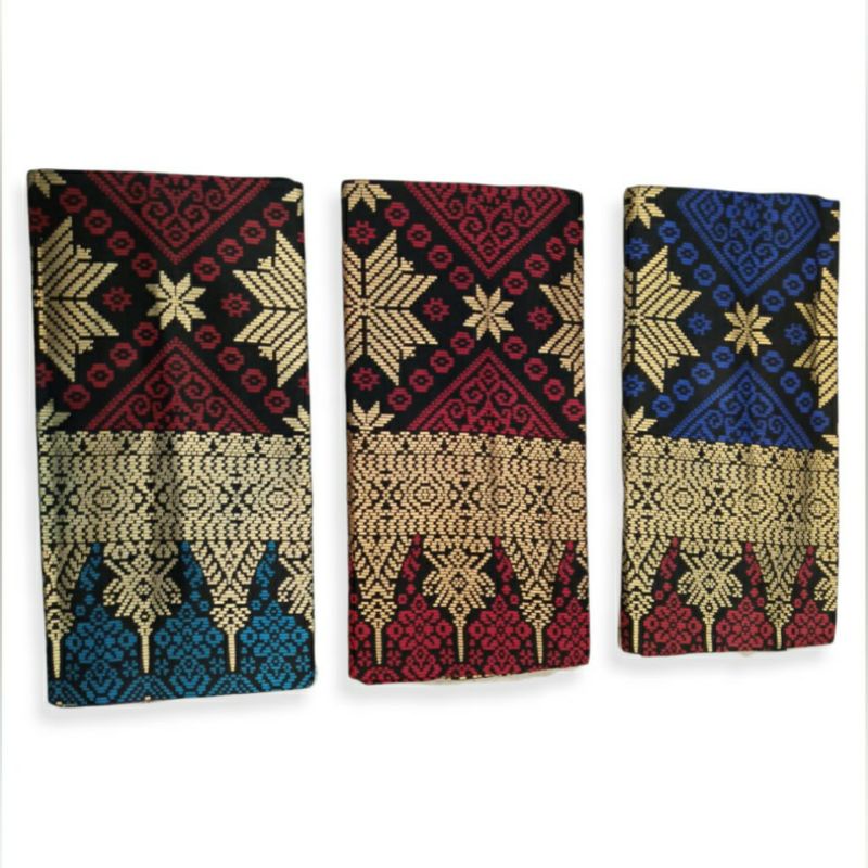 Kain batik songket Palembang motif nampan perak