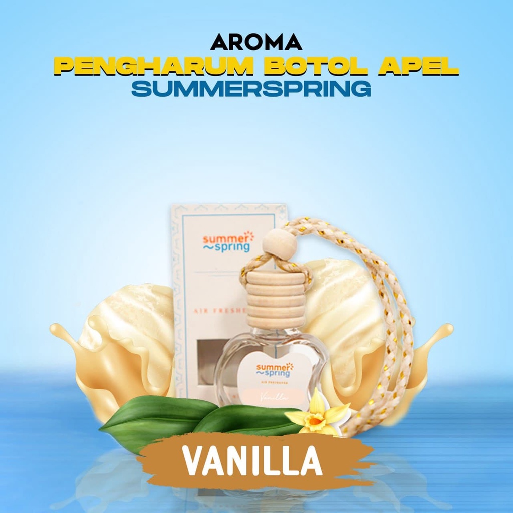 Pengharum Ruangan Aroma Vanilla Botol Apel Summer Spring Pengharum Mobil Kamar Aromaterapi Segar