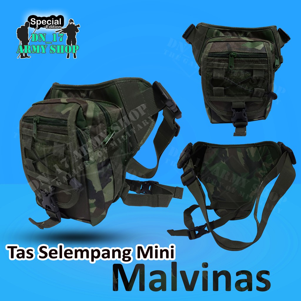 Tas Selempang/Paha/Pinggang Hitam,Krem,Loreng Cordura