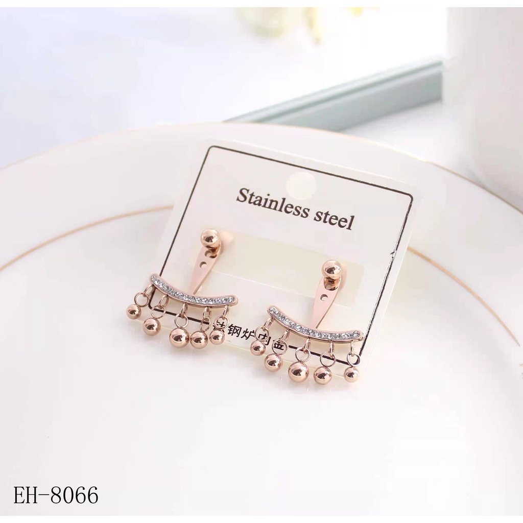 Anting titanium biji bola perhiasan fashion 0019,8066