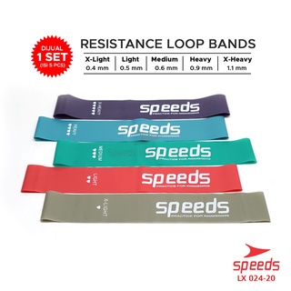 SPEEDS Tali Resistance Loop Bands 1 Set isi 5pcs Elastis Fitness Premium Tali Olahraga Fitness Gym 024-20