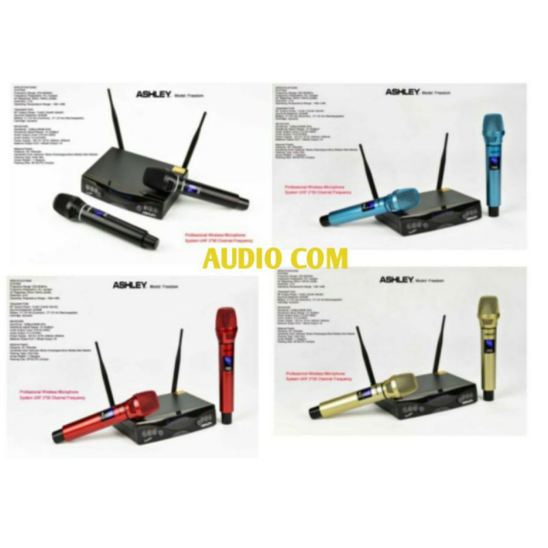 Mic Wireless Ashley Freedom Original Bisa Ubah Frequensy Mic Wireless Ashley Freedom