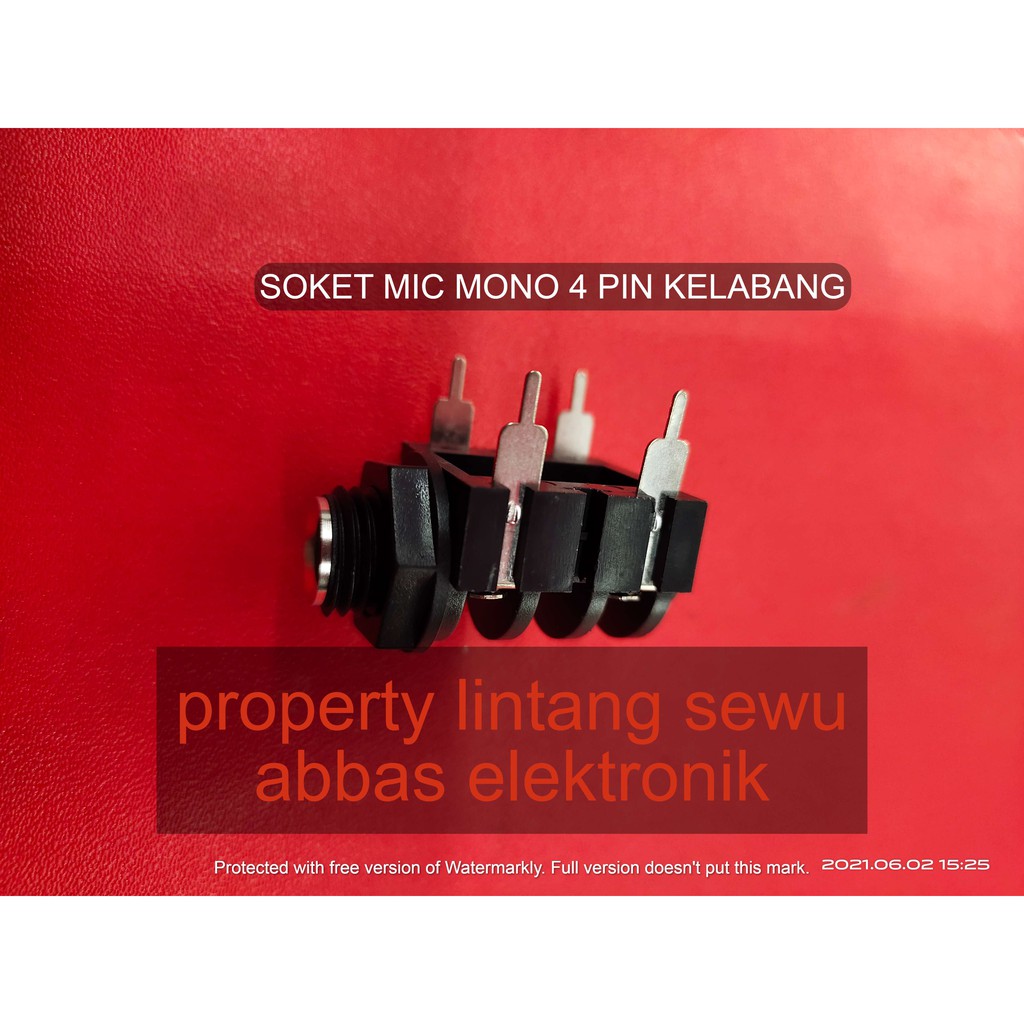 SOKET MIC AKAI MONO KELABANG 4 PIN