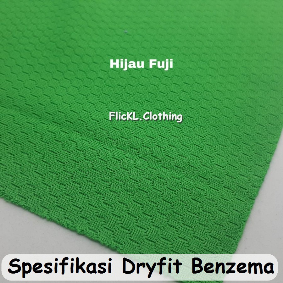 Bahan Kain Kaos Baju Dryfit Dry Fit Benzema Olahraga Jersey Bola Basket Sepakbola Futsal