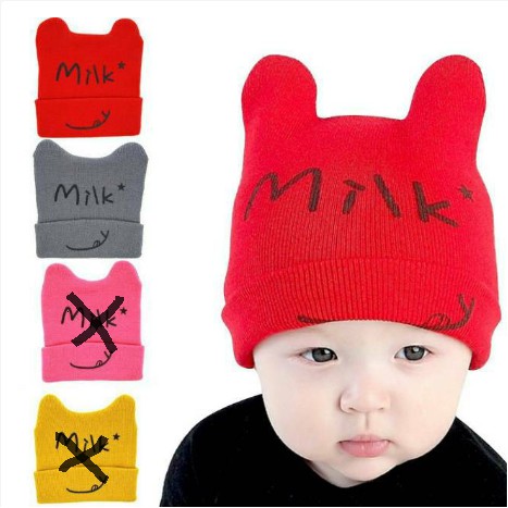 Kupluk Baby Milk/ Topi Bayi Milk/ Topi Bayi Import