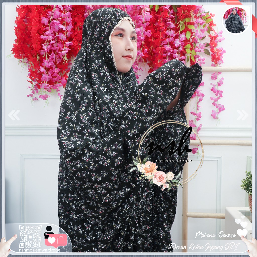 Mukenah Terusan Katun Jepang ORI Bordir Modern Premium Terbaru Mukenah Traveling Katun Y9W9 Mewah Ra