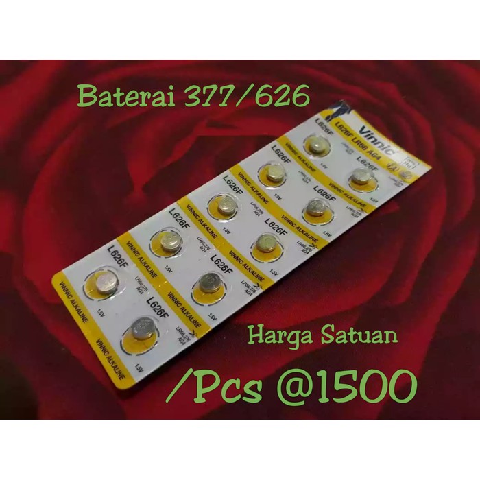 Baterai 377 Batre Vinnic AG4 626 L626F Baterai jam tangan murah