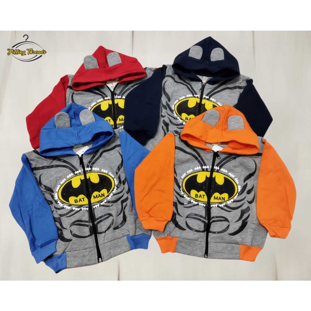 Jaket Anak Laki Laki 1 2 3 Tahun / Jaket Anak Cowok Topi Karakter Tayo Batman Mickey Coconut