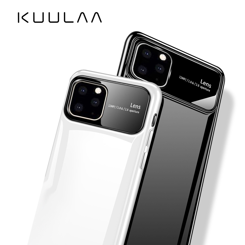 

KUULAA For iPhone 11 Pro Max Case Luxury Colorful Lens Glass Phone Case i Phone 11 ProMax Shockproof