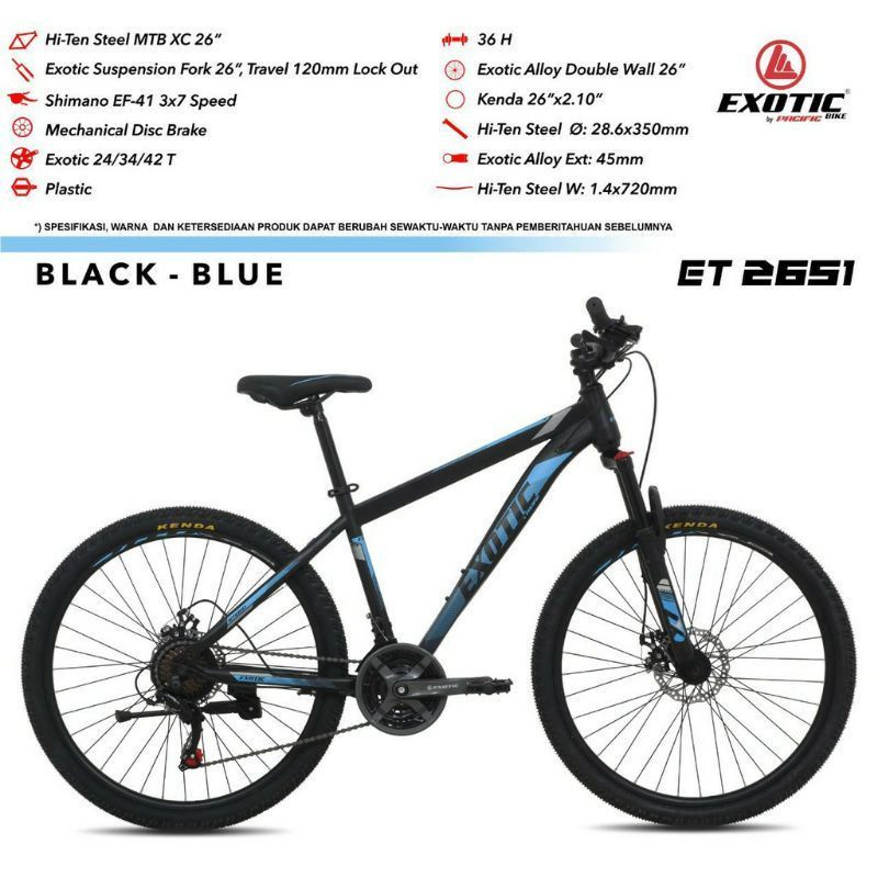 Sepeda MTB/Gunung 24 Inch 2651 Exotic