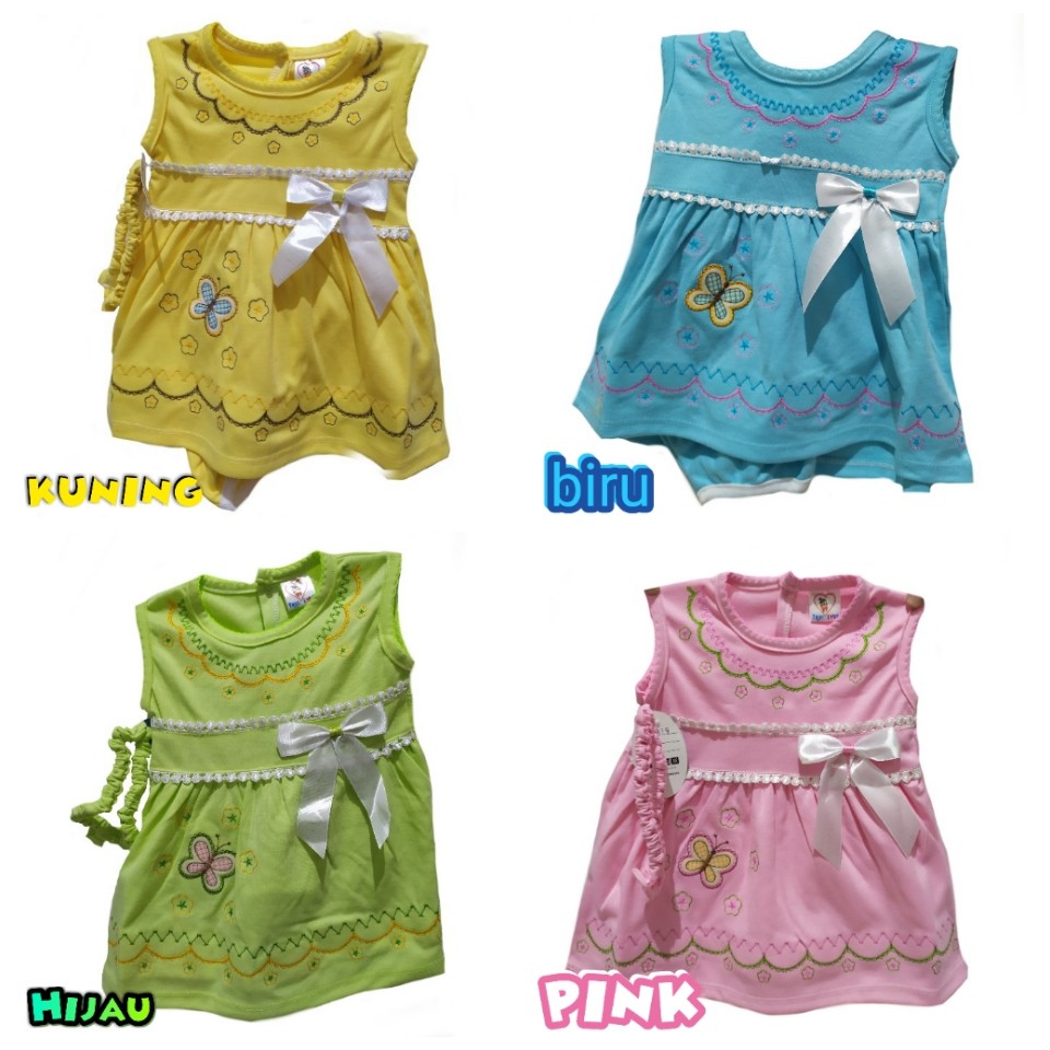 Dress Bayi  Baju  Bayi  Perempuan  Pita Putih Shopee  Indonesia