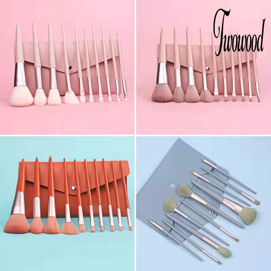 10 Pcs Brush Makeup Concealer Blush Loose Powder Untuk Salon Kecantikan