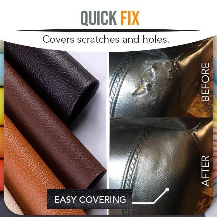 Sticker Stiker Bahan Kulit Sintetis Imitasi Leather Reparasi Repaire Tape Berkualitas Import Sofa Jo