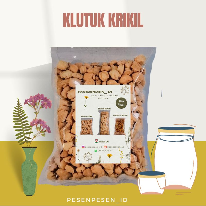 

Pangsit Kerikil/Klutuk Kerikil/Cemilan Rasa Bawang 250gr