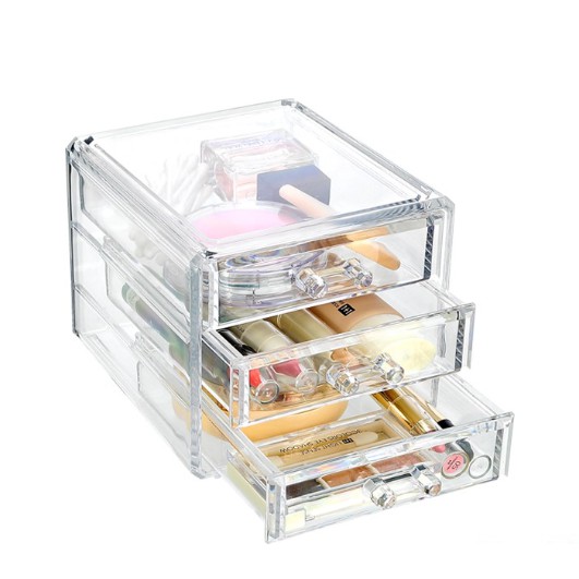 Miniso Official Drawer three-layer jewelry storage box/kotak beauty/penyimpanan make up Tempat