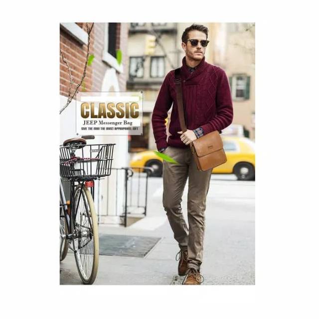 Tas messenger/salempang jeep kulit