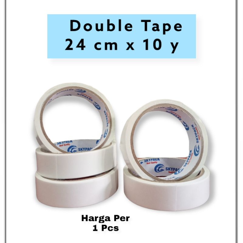 

ISOLASI LAKBAN DOUBLE TAPE SKYPACK 24 cm x 10 yard