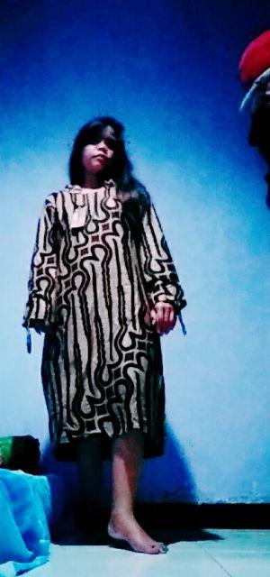 Tunic Serut Genes Parang Barong Gandes Tunik Mona Batik Seragam Kerja Kantor Wanita Vintage