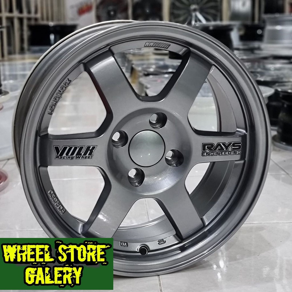 velg mobil model te37 saga ring 15 untuk brio agya city mobilio jazz