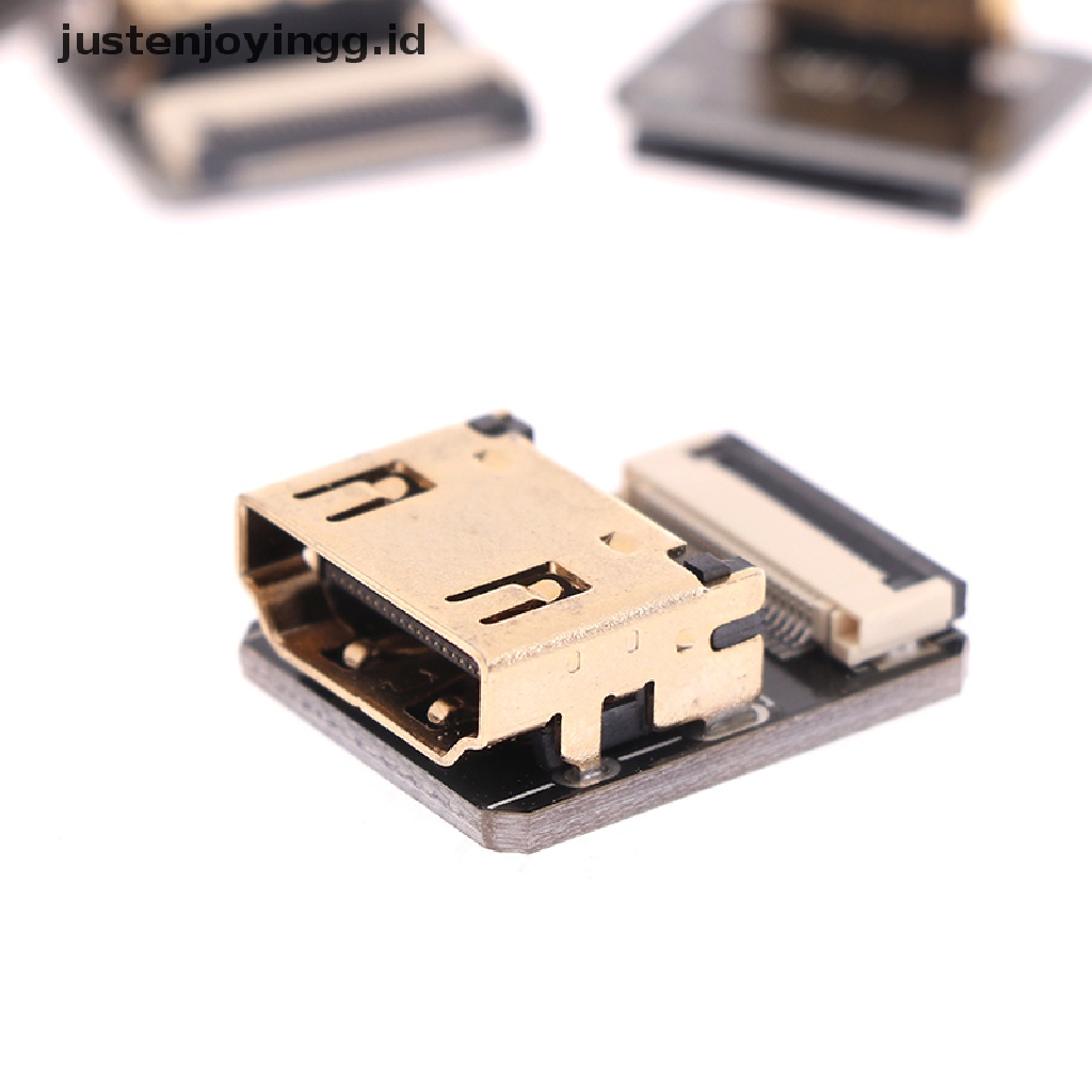 // justenjoyingg.id // FPV Micro Mini HDMI Angled Adapter Male Female Connector FPC Flat Cable ~