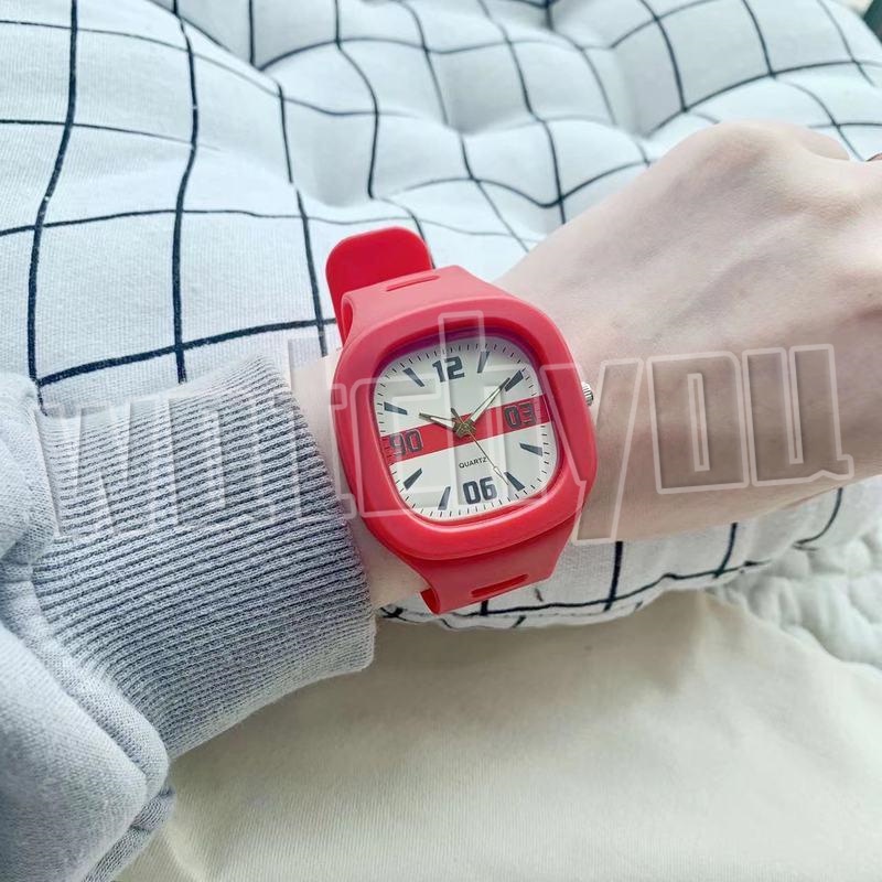 Watchyou A0183 Jam Tangan Wanita / Pria Couple Fashion Color Korean Quartz Square Watches