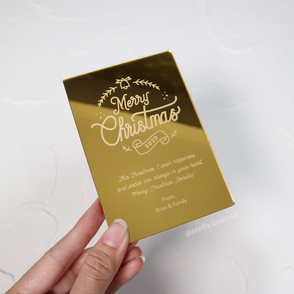 Kartu Natal Custom Greetings Card Natal | Custom Kartu Ucapan Natal Merry Christmas Card Costum