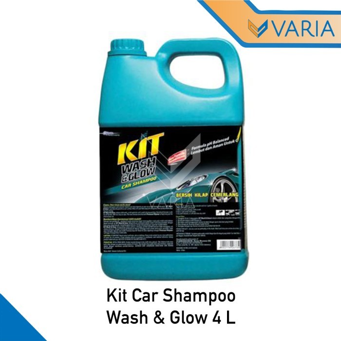 Kit Car Shampoo Cuci Motor Mobil Wash &amp; Glow Gallon 4000 ml 4 L