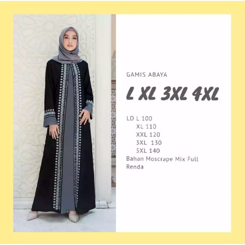 COD Gamis Dubay Ambaya  Gamis Jumbo  SIZE L XL XXL XXL 4XLGamis Tren 2021 Busana Muslim Terbaru Prom