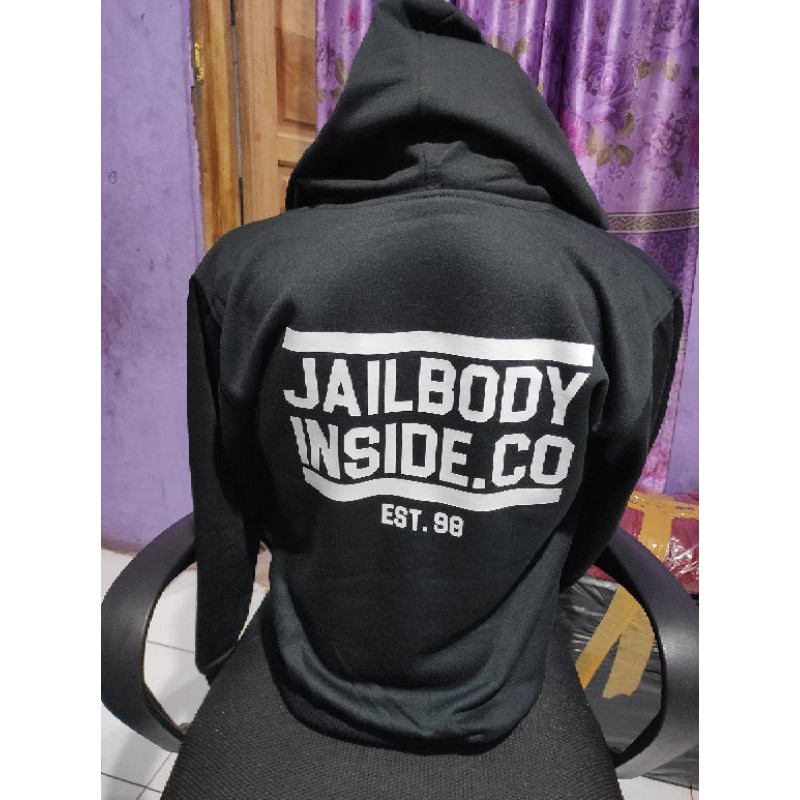 Sweater hoodie zipper JAILBODY INSIDE CO JAIL BODY