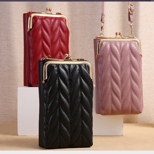 Tas Selempang Kulit Wanita Dompet Hp Cewek Tas Multifungsi Mini Bag C268