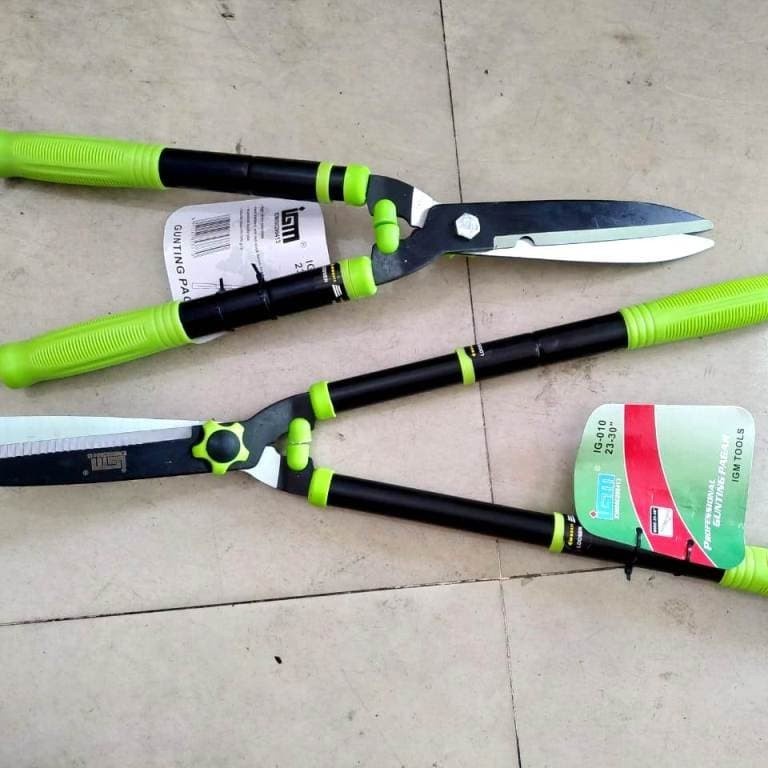 GUNTING PAGAR / GUNTING TANAMAN BESAR MODEL STELL GAGANG KARET IGM/ GUNTING PAGAR KEBUN RUMPUT KEBUN/gunting pagar rumput igm gagang besi untuk taman dan kebun BERKUALITAS