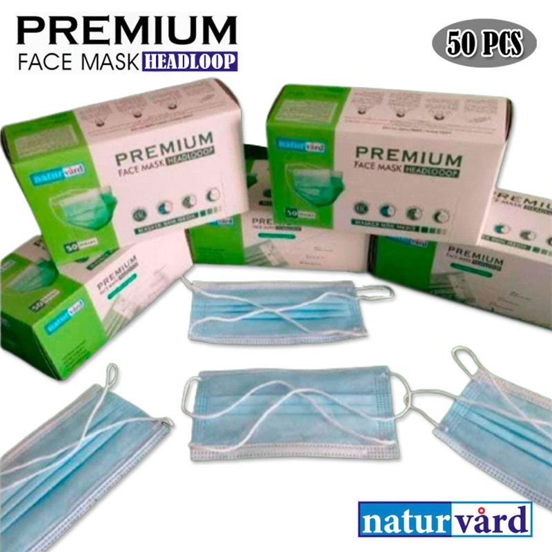 Masker 3ply isi 50pcs non Surgical Mask Earloop Headloop Mask Disposable Mask Termurah Masker Mulut