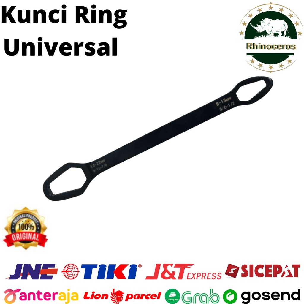 Kunci Inggris/ Kunci Pas / Kunci Ring / Kunci Inggris Serbaguna Universal  14mm-22mm Dan 8mm-13mm