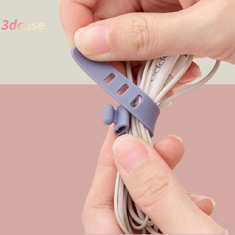 Multipurpose 1pc Desktop phone Cable Winder Earphone clip Charger Organizer Management Wire Cord fixer Silicone Holder Adjustable headphone wrapper