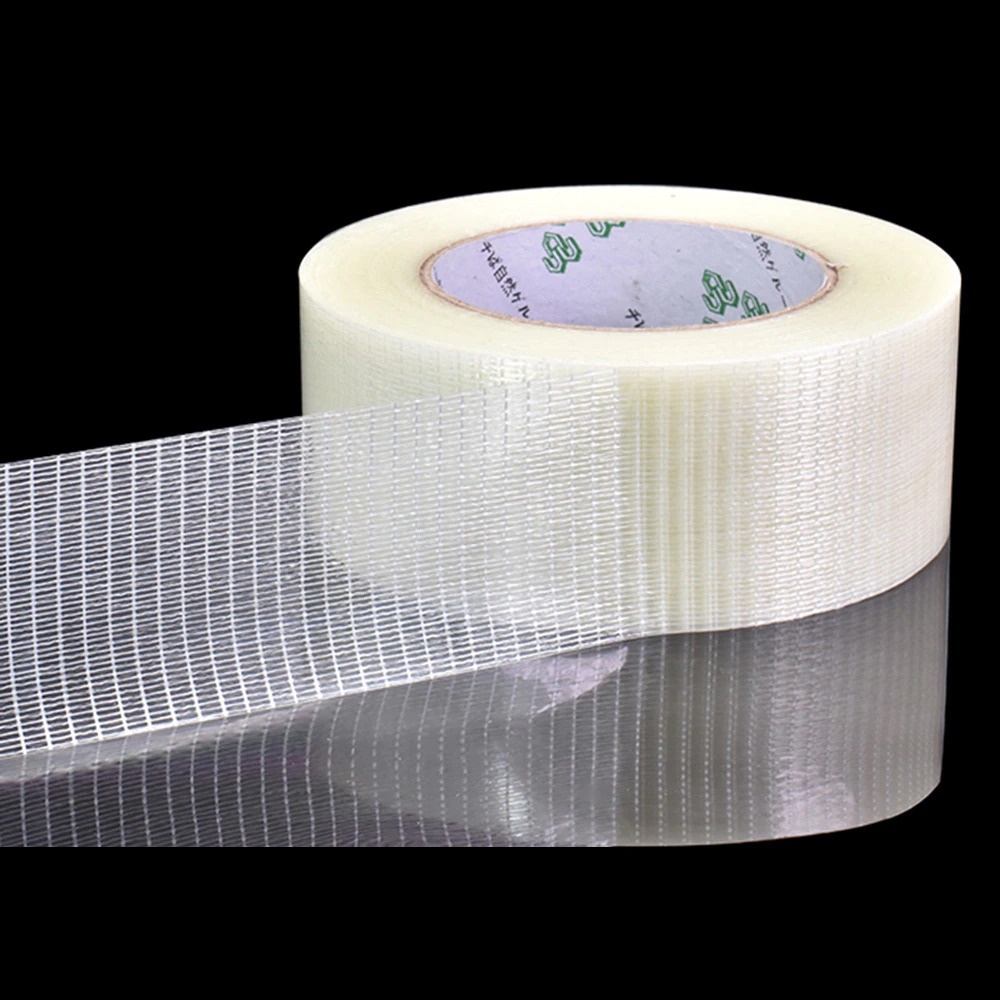 Lakban Super Strong Grid Fiber Tape 20mm 25 Meter - GF25M - White