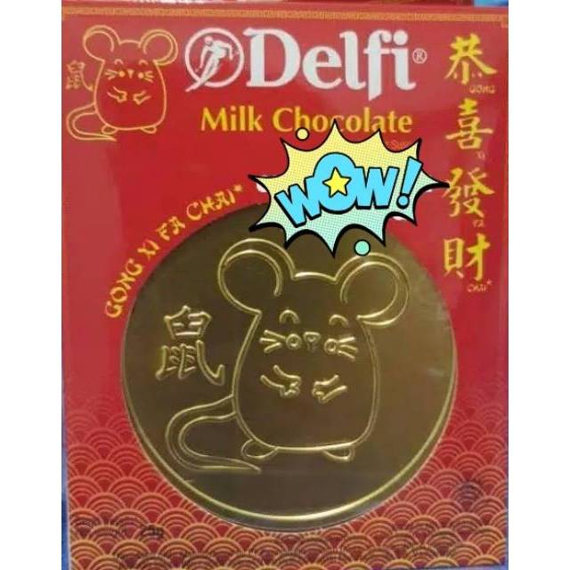 Coklat delfi koin coin angpao seri imlek shio tikus Gong