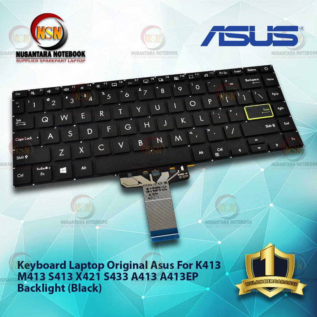 Keyboard Original Laptop Asus For Asus K413 M413 S413 X421 Black Backlight