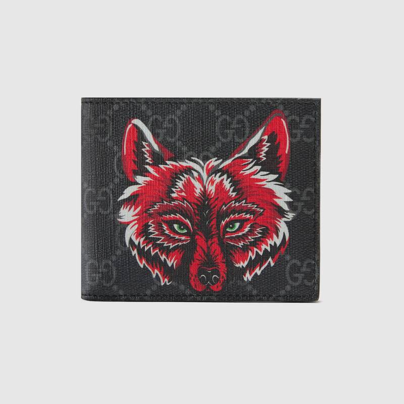 Gucci GG Supreme Wolf Wallet