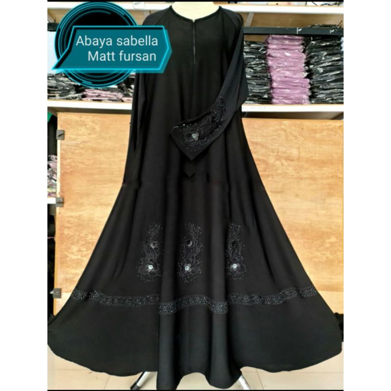 Abaya temboro abaya hitam fursan