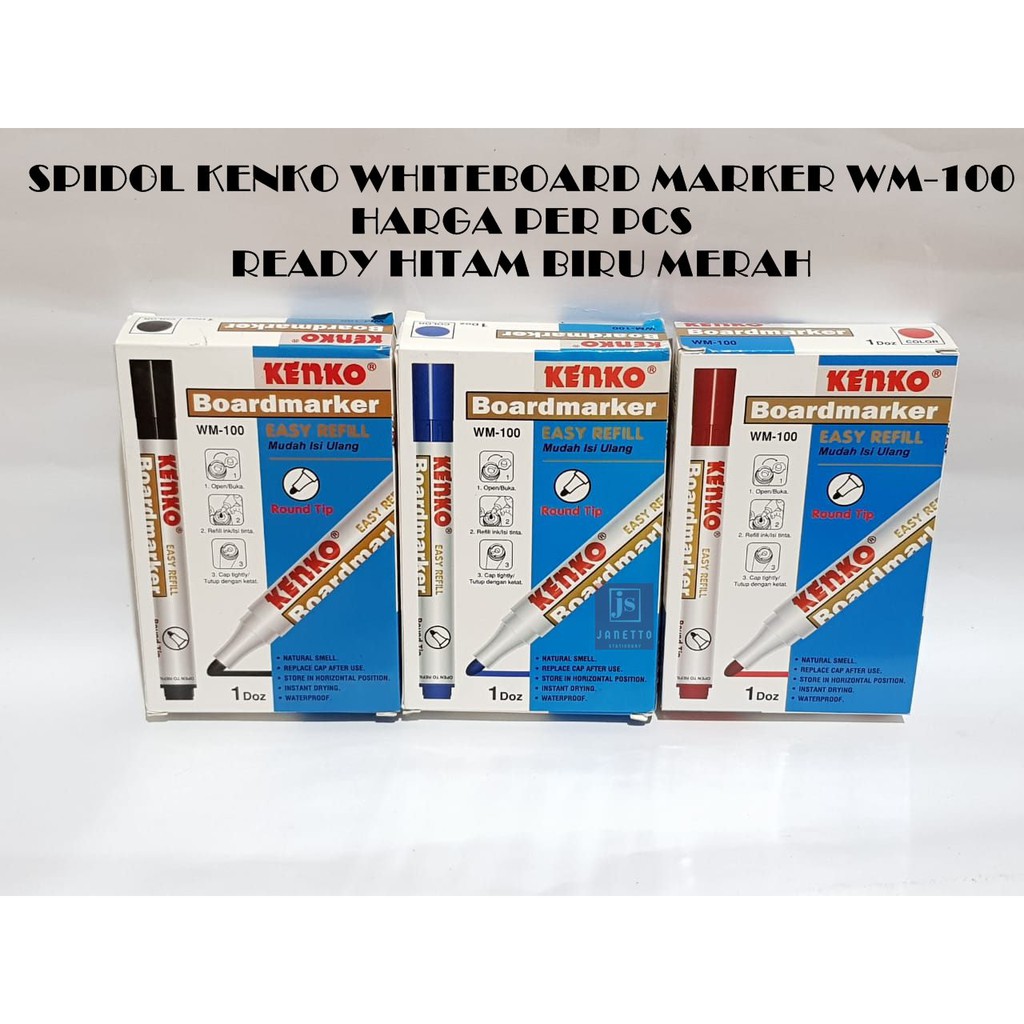 

Spidol Kenko Whiteboard Marker WM-100 harga per pcs