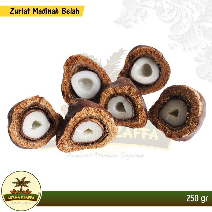 

Buah Zuriat Madinah Belah/Zuriyat/Doum Hitam Pekat Promil 250 gr