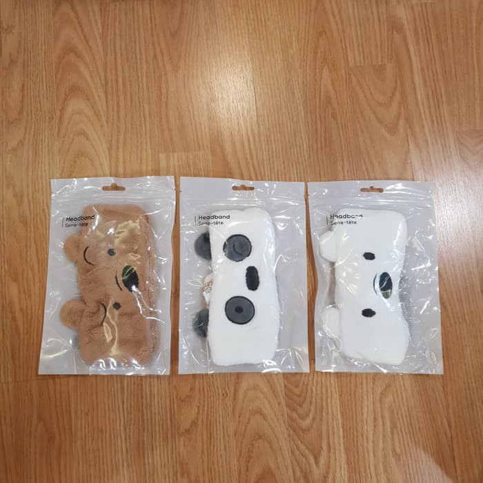 We Bare Bears Headband Bando Facial Cuci Muka Hair Cap Miniso Japan Ori Official Cartoon Network