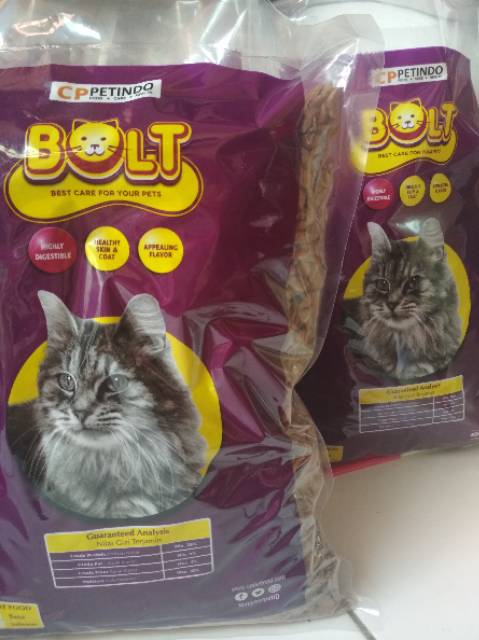 Makanan kucing bolt Repack 1Kg