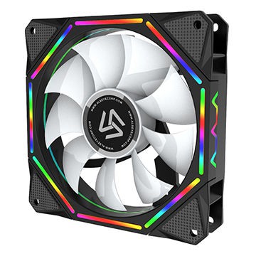 Fan case gaming Alseye 12cm led el-120 a-rgb pentagon for pc cpu - Kipas casing komputer 120mm 3w el120