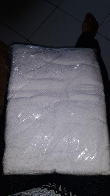 Handuk Dewasa Ukuran 70x140 Mutia Terlaris Termurah Polos Putih