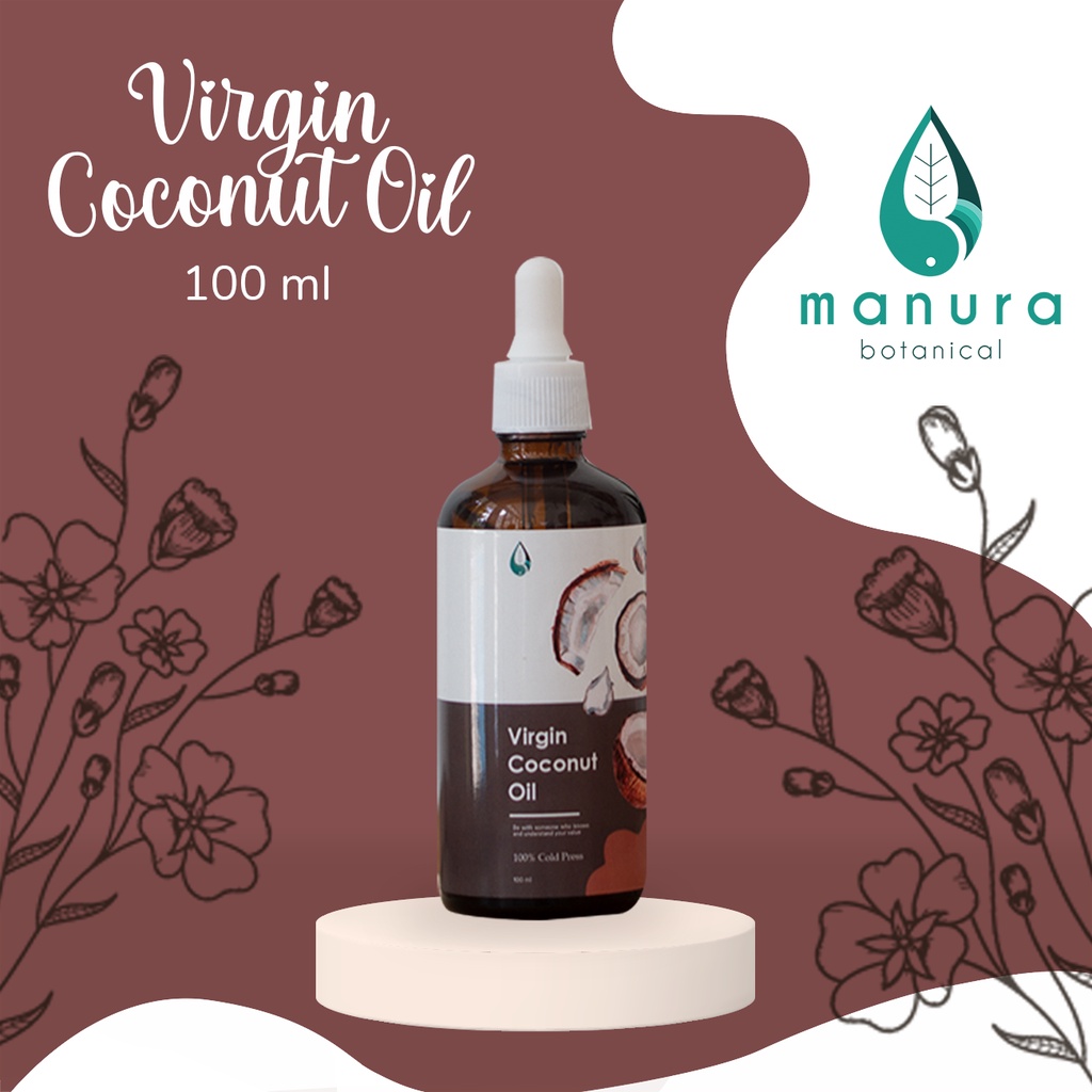 Manura Virgin Coconut Oil 100 ml - Cerrier Oil untuk Pelarut Essential, Perawatan Kulit dan Pijat